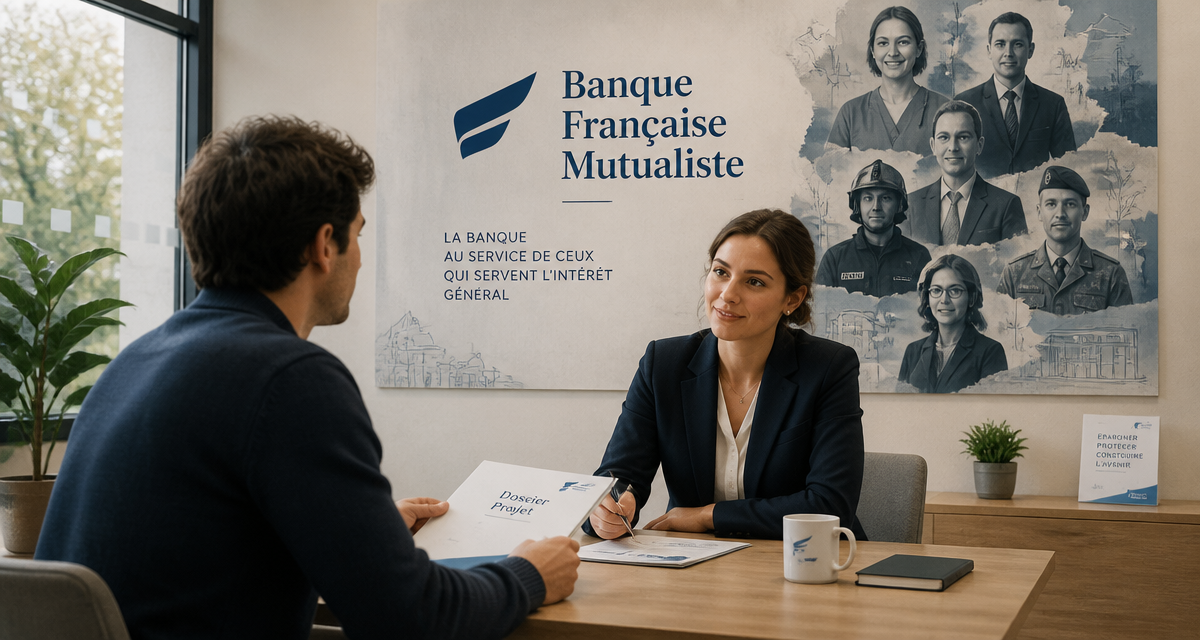 banque française mutualiste conseiller accueille agent