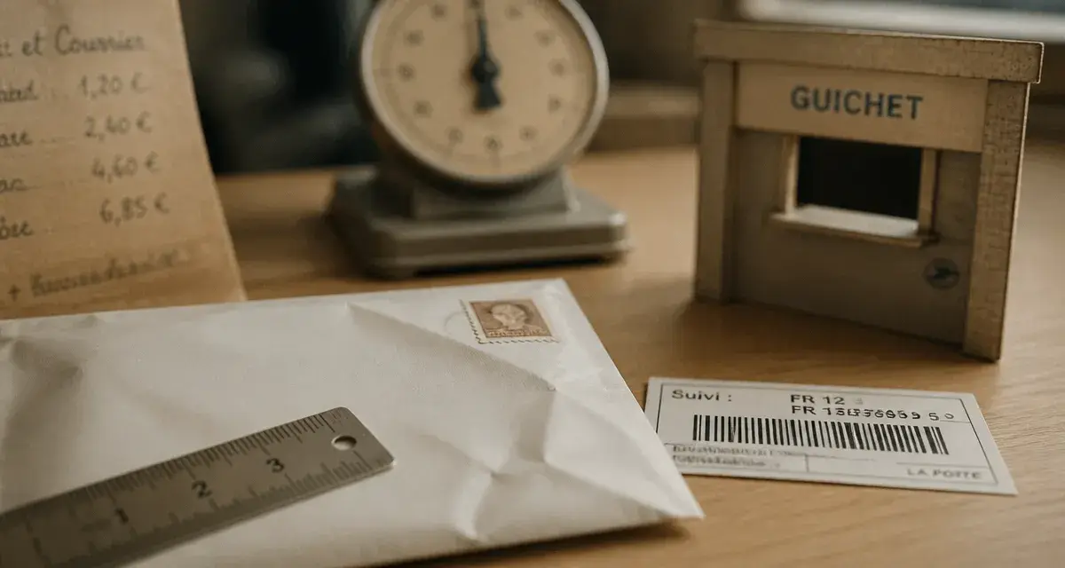 Courrier affranchi : enveloppe 3 cm d’épaisseur