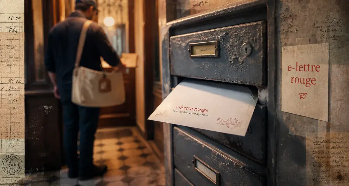 Distribution du courrier en France : boîte aux lettres, enveloppe et facteur