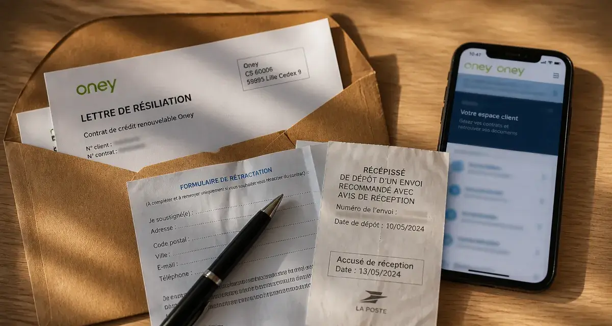 service client oney résiliation : lettre de résiliation LRAR 30 jours