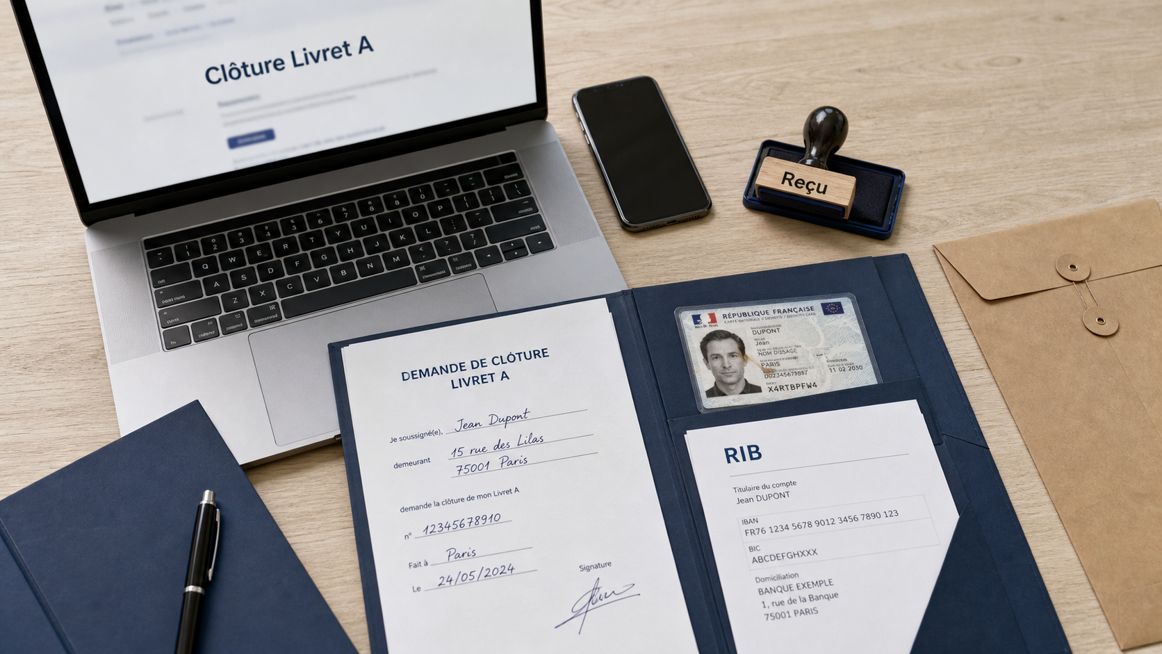 Clôturer livret A banque postale en ligne : documents, RIB et délais