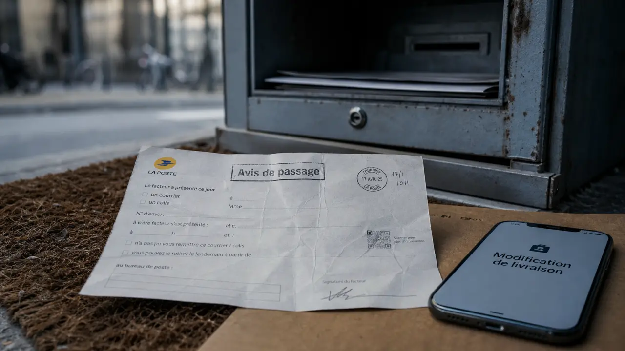 Avis de passage La Poste : modification de livraison