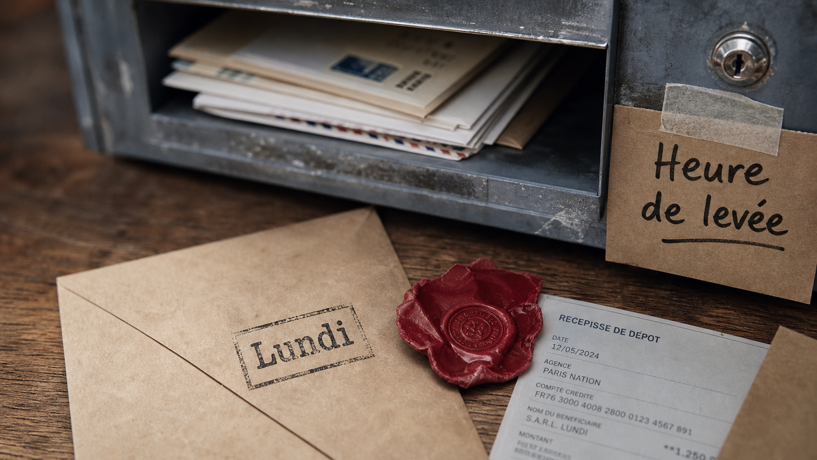 Quand arrive une lettre postée le lundi : levée mardi, mercredi ou jeudi