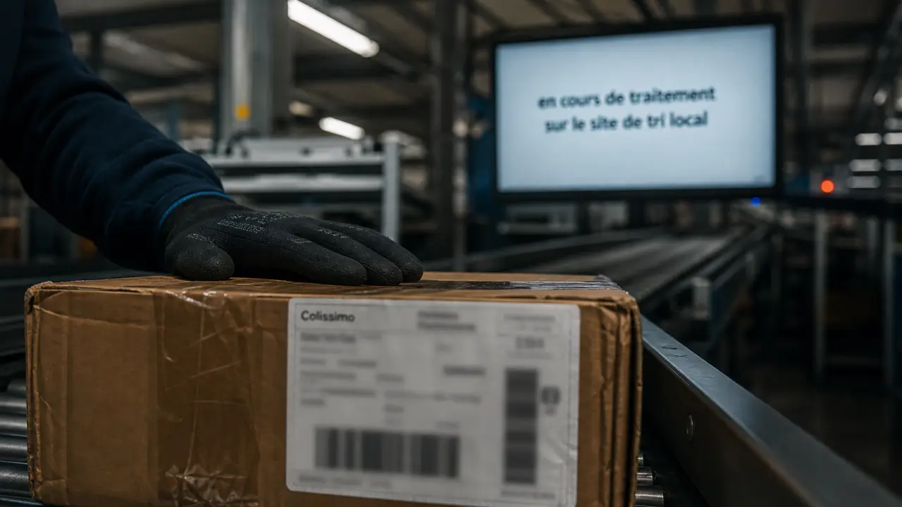 Site de tri local Colissimo : colis en cours de traitement