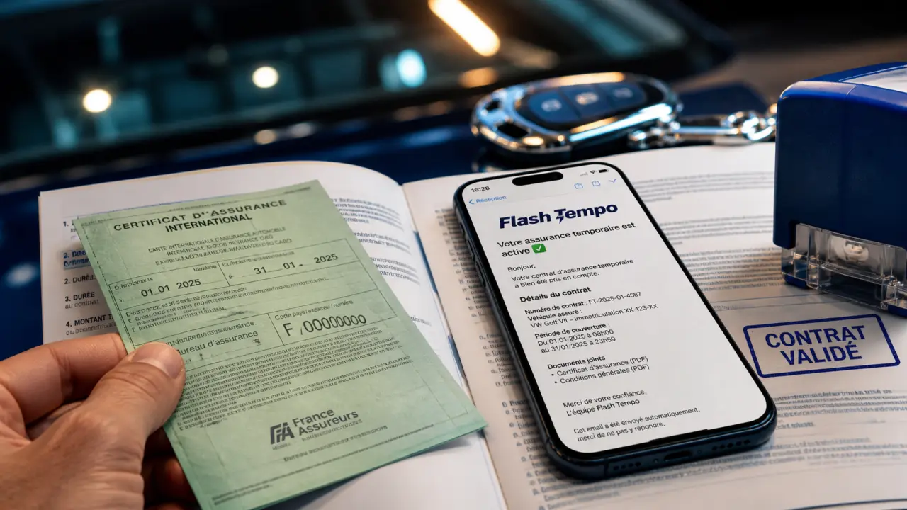Flash tempo assurance auto : carte verte en 1 heure