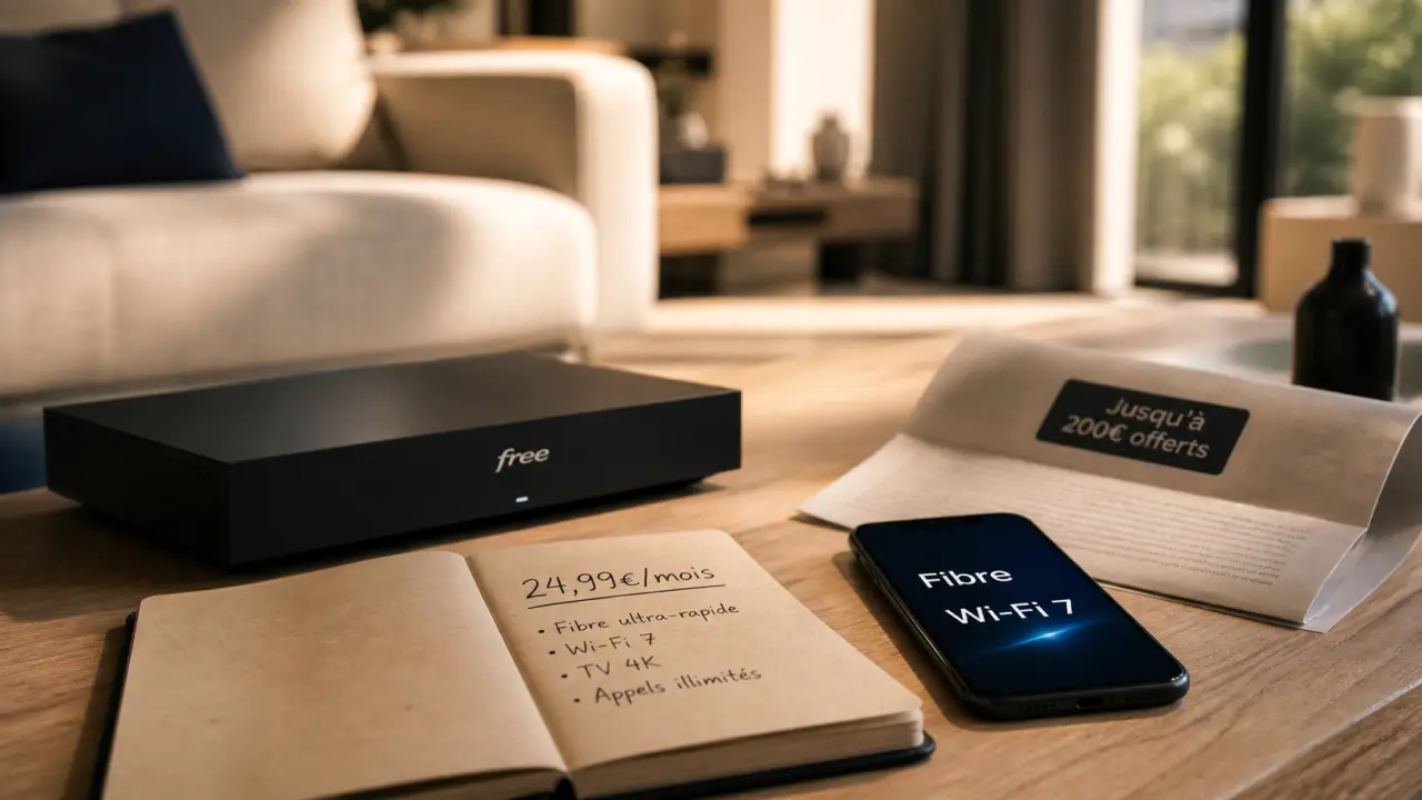 Free box internet 200€ offerts et Wi‑Fi 7