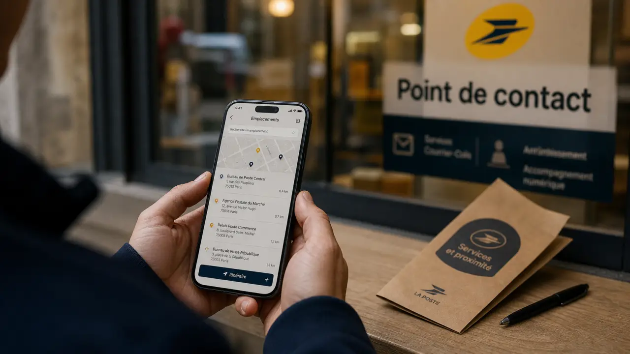 La poste autour de moi : trouver itinéraire et horaires