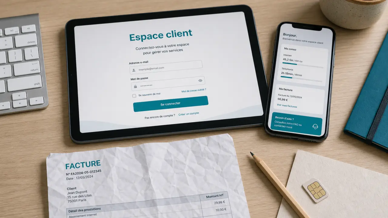Poste Mobile espace client : accéder aux factures et options