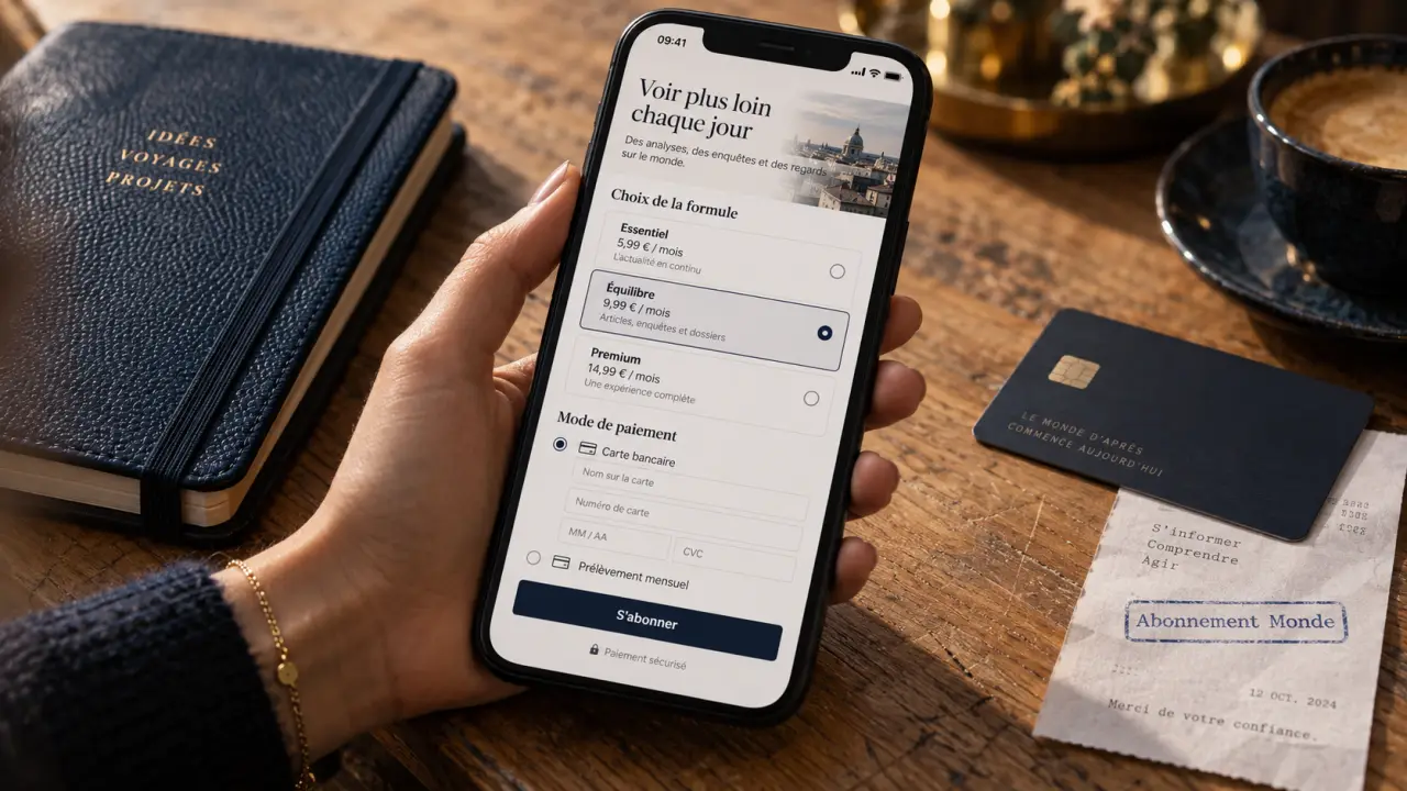 Abonnement le monde : formule et paiement sur smartphone