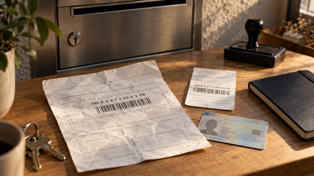 Avis de passage de la poste pour récupérer un colis